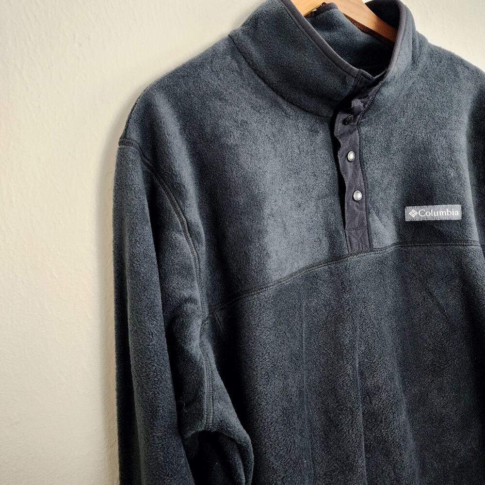 Columbia Men's Steens Mountain Half Snap Fleece Pullover Black XLT Tall - Picture 12 of 13